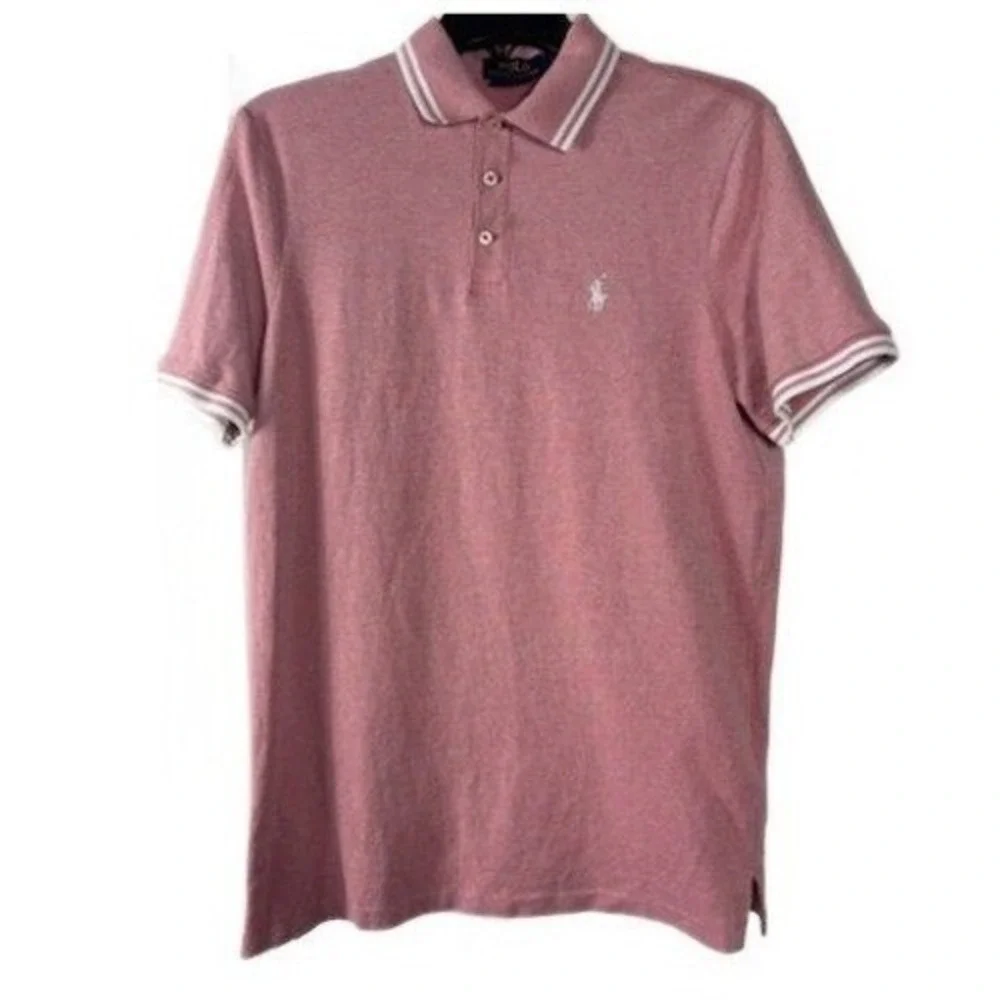 Polo Ralph Lauren Men's Size Small Red Classic Fit Stretch Mesh Adirondack Shirt